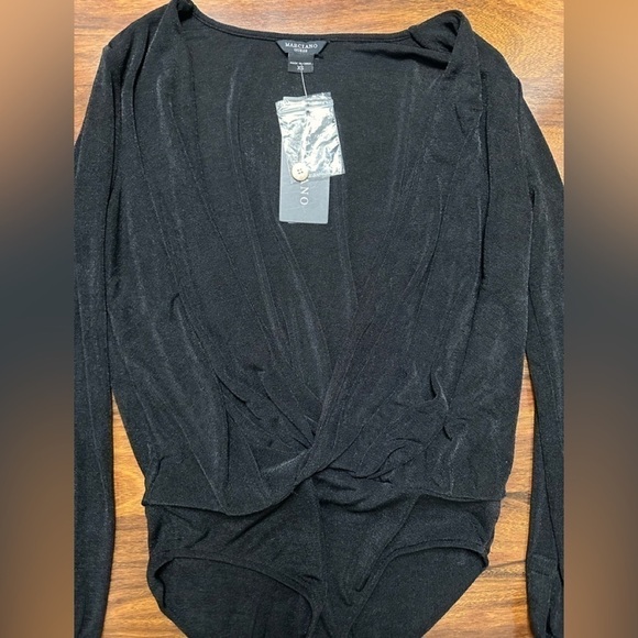 Guess by Marciano NWT Jet Black Daria Bodysuit Size XS - Picture 3 of 6